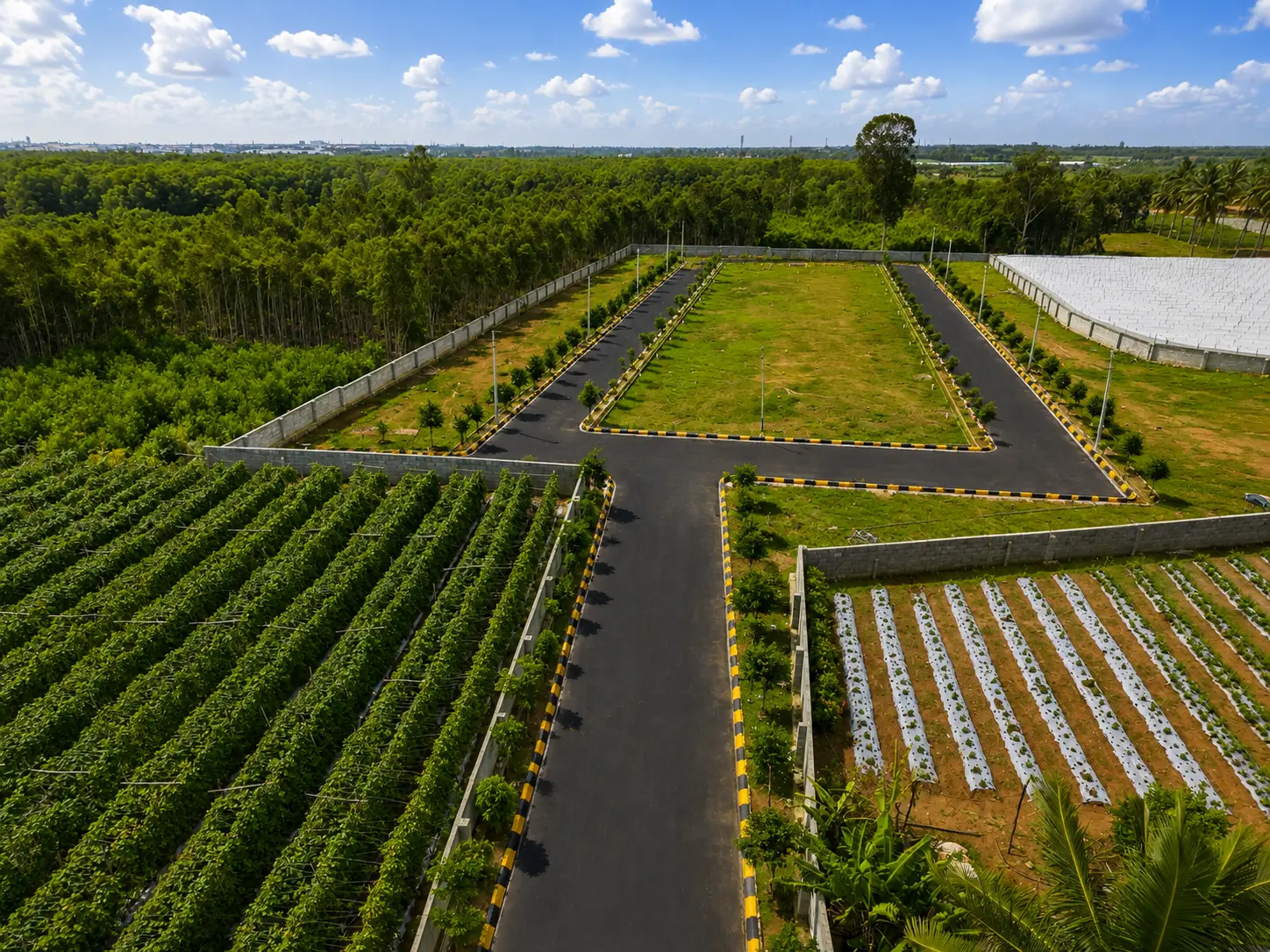 Perimeter Compound Wall & Greenery